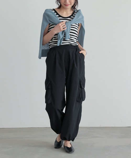 n'OrLABEL（ノアールレーベル）の「【機能素材】『ひんやりカーゴパンツ』（カーゴパンツ・レディース・ブラック/グリーン/ベージュ・1/2）」の20枚目の写真