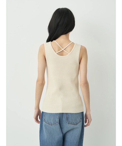 earth music&ecology（アースミュージックアンドエコロジー）の「レイヤリングニットタンクトップ（インナーウェア/肌着・レディース・ラベンダー/アイボリー/グリーン/ブラック・M/S）」の11枚目の写真