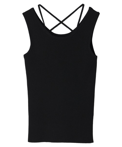 earth music&ecology（アースミュージックアンドエコロジー）の「レイヤリングニットタンクトップ（インナーウェア/肌着・レディース・ラベンダー/アイボリー/グリーン/ブラック・M/S）」の21枚目の写真