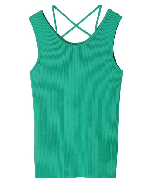 earth music&ecology（アースミュージックアンドエコロジー）の「レイヤリングニットタンクトップ（インナーウェア/肌着・レディース・ラベンダー/アイボリー/グリーン/ブラック・M/S）」の22枚目の写真