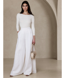 Banana Republic | Minna ワイドレッグ リネンパンツ(その他パンツ)