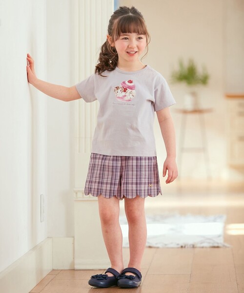 ANY(エニィ)の「水彩風 アニマルプリント Tシャツ(Tシャツ/カットソー・キッズ・ライトオレンジ系/ピンク系/サックスブルー系/黄緑系・110/120/130/100/90)」の7枚目の写真