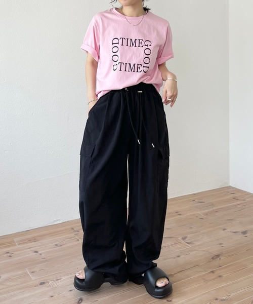 wee9s（ウィークス）の「"GOOD TIME" / グッドタイムティーシャツ（Tシャツ/カットソー・レディース・ネイビー/ピンク/アイボリー・FREE）」の16枚目の写真
