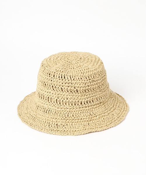 Andemiu（アンデミュウ）の「ペーパーバケットハット 180543（ハット・レディース・ブラック/ベージュ/ブラウン・FREE）」の6枚目の写真