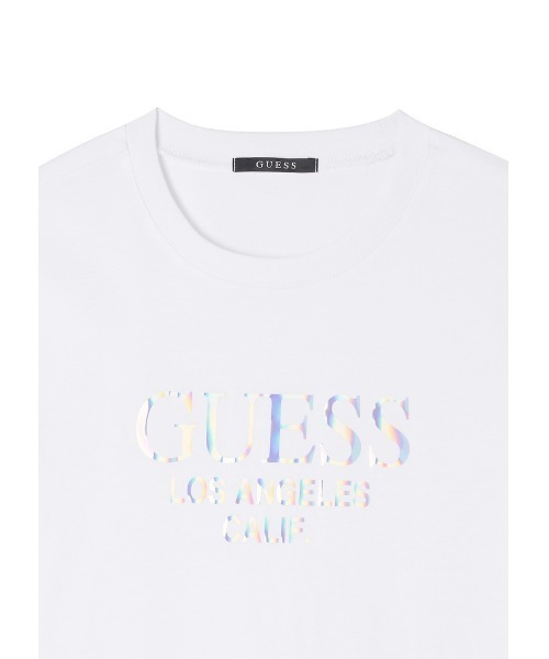 Guess(ゲス)の「Shiny Film Logo Teet(Tシャツ/カットソー・メンズ・ダークグリーン/ブラック/ピンク/ホワイト・MEDIUM/LARGE/X-LARGE)」の5枚目の写真