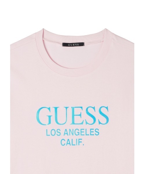 Guess(ゲス)の「Shiny Film Logo Teet(Tシャツ/カットソー・メンズ・ダークグリーン/ブラック/ピンク/ホワイト・MEDIUM/LARGE/X-LARGE)」の11枚目の写真