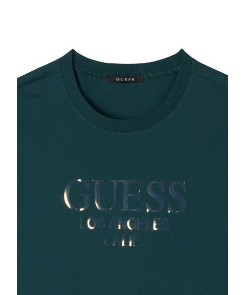 Guess(ゲス)の「Shiny Film Logo Teet(Tシャツ/カットソー・メンズ・ダークグリーン/ブラック/ピンク/ホワイト・MEDIUM/LARGE/X-LARGE)」の10枚目の写真
