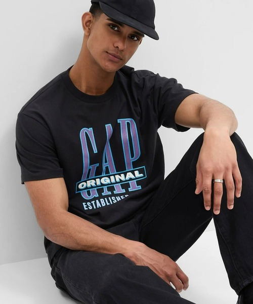 GAP（ギャップ）の「GAPロゴ Tシャツ(ユニセックス)（Tシャツ/カットソー・メンズ・ピンク/その他/ブラック/ホワイト/ネイビー/グリーン・M/S/XL/L/XS）」の2枚目の写真