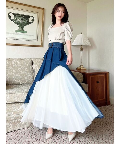 RESEXXY（リゼクシー）の「バックリボンパフトップス（Tシャツ/カットソー・レディース・ブラック/ホワイト/ベージュ・FREE）」の4枚目の写真