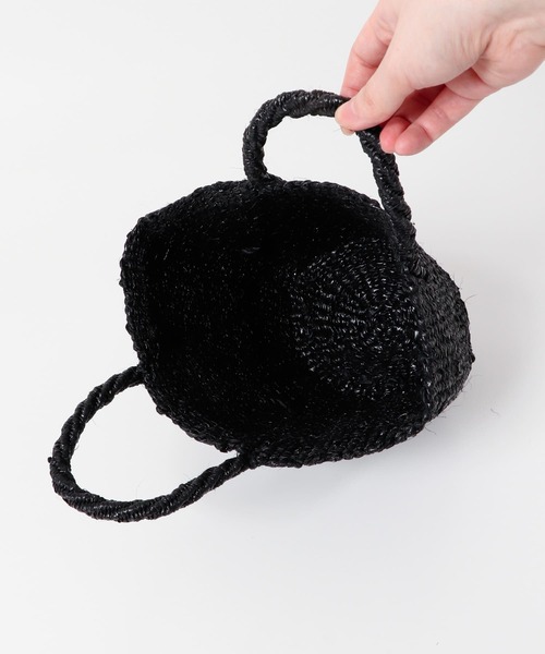 URBAN RESEARCH DOORS(アーバンリサーチドアーズ)の「アフリカンスクエア サイザルミニバッグ(ハンドバッグ・レディース・ホワイト/シルバー/ブラック・FREE)」の4枚目の写真