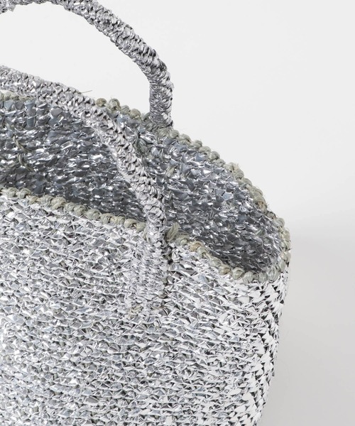 URBAN RESEARCH DOORS(アーバンリサーチドアーズ)の「アフリカンスクエア サイザルミニバッグ(ハンドバッグ・レディース・ホワイト/シルバー/ブラック・FREE)」の12枚目の写真