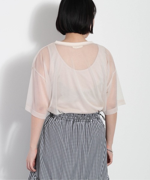 cepo（セポ）の「【セットアイテム】シンプルロゴ シアーＴｅｅ（Tシャツ/カットソー・レディース・オフホワイト/ブラック/ベージュ・M）」の7枚目の写真