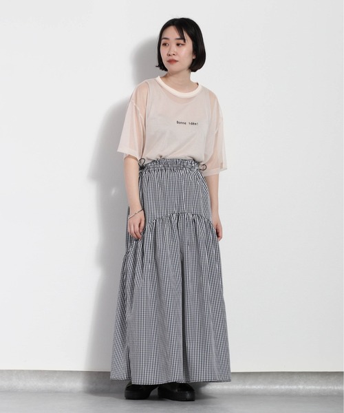 cepo（セポ）の「【セットアイテム】シンプルロゴ シアーＴｅｅ（Tシャツ/カットソー・レディース・オフホワイト/ブラック/ベージュ・M）」の8枚目の写真