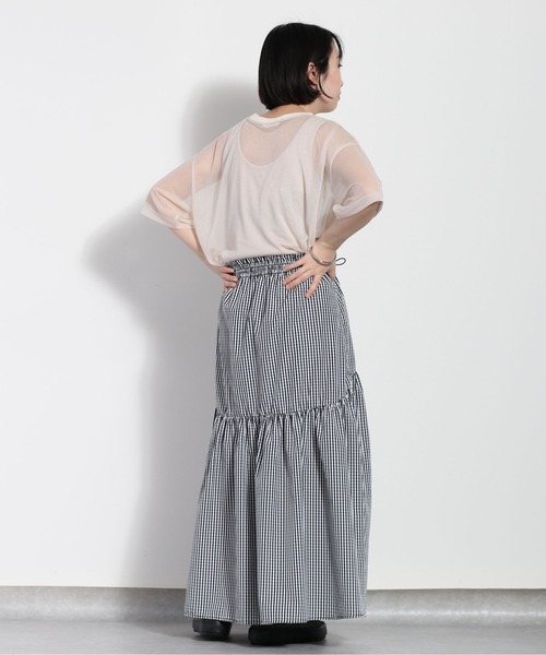 cepo（セポ）の「【セットアイテム】シンプルロゴ シアーＴｅｅ（Tシャツ/カットソー・レディース・オフホワイト/ブラック/ベージュ・M）」の12枚目の写真
