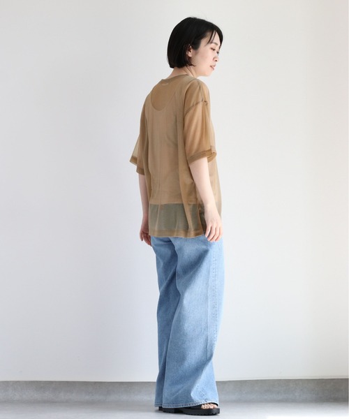 cepo（セポ）の「【セットアイテム】シンプルロゴ シアーＴｅｅ（Tシャツ/カットソー・レディース・オフホワイト/ブラック/ベージュ・M）」の22枚目の写真