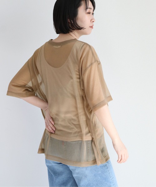 cepo（セポ）の「【セットアイテム】シンプルロゴ シアーＴｅｅ（Tシャツ/カットソー・レディース・オフホワイト/ブラック/ベージュ・M）」の18枚目の写真