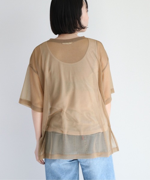 cepo（セポ）の「【セットアイテム】シンプルロゴ シアーＴｅｅ（Tシャツ/カットソー・レディース・オフホワイト/ブラック/ベージュ・M）」の19枚目の写真