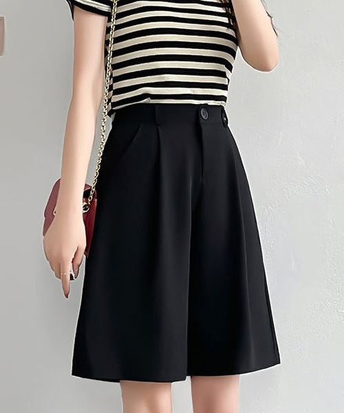 MAISON DE THERESE（メゾン ド テレーズ）の「薄手のシフォンハイウエストショットワイドパンツ（その他パンツ・レディース・モカ/ホワイト/ブラック/グレー・S/M/L）」の9枚目の写真