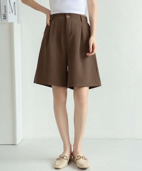 MAISON DE THERESE（メゾン ド テレーズ）の「薄手のシフォンハイウエストショットワイドパンツ（その他パンツ・レディース・モカ/ホワイト/ブラック/グレー・S/M/L）」の12枚目の写真