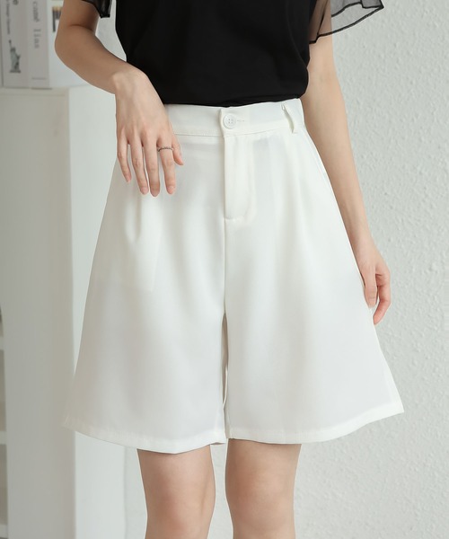 MAISON DE THERESE（メゾン ド テレーズ）の「薄手のシフォンハイウエストショットワイドパンツ（その他パンツ・レディース・モカ/ホワイト/ブラック/グレー・S/M/L）」の6枚目の写真