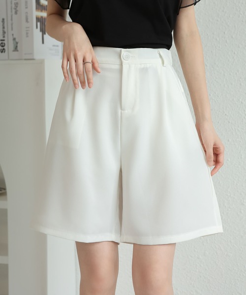 MAISON DE THERESE（メゾン ド テレーズ）の「薄手のシフォンハイウエストショットワイドパンツ（その他パンツ・レディース・モカ/ホワイト/ブラック/グレー・S/M/L）」の7枚目の写真