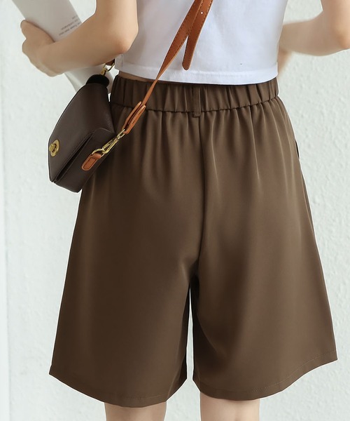 MAISON DE THERESE（メゾン ド テレーズ）の「薄手のシフォンハイウエストショットワイドパンツ（その他パンツ・レディース・モカ/ホワイト/ブラック/グレー・S/M/L）」の15枚目の写真