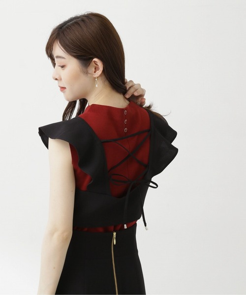 PROPORTION BODY DRESSING(プロポーションボディドレッシング)の「ノースリーブバックボタンニット / 1213270501(ニット/セーター・レディース・レッド/ベージュ/ホワイト/ブラック・FREE)」の4枚目の写真