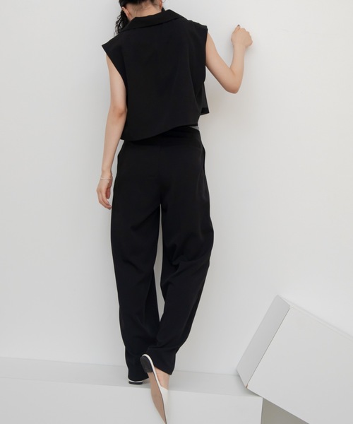 VACANCY（ヴァカンシー）の「シアー切替ショートベスト（ベスト・レディース・グレー/ブラック・FREE）」の14枚目の写真