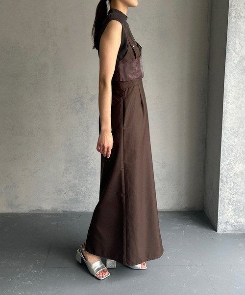 &g'aime（アンジェム）の「【&g'aime】シアー切替ワンピース（ワンピース・レディース・ブラウン/ブラック・FREE）」の15枚目の写真