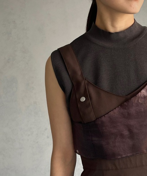 &g'aime（アンジェム）の「【&g'aime】シアー切替ワンピース（ワンピース・レディース・ブラウン/ブラック・FREE）」の19枚目の写真