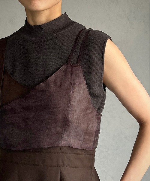 &g'aime（アンジェム）の「【&g'aime】シアー切替ワンピース（ワンピース・レディース・ブラウン/ブラック・FREE）」の17枚目の写真