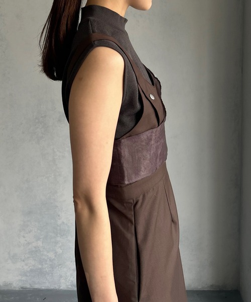 &g'aime（アンジェム）の「【&g'aime】シアー切替ワンピース（ワンピース・レディース・ブラウン/ブラック・FREE）」の18枚目の写真