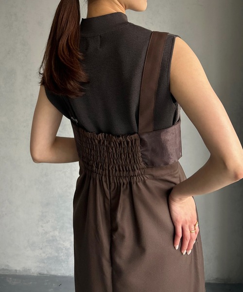 &g'aime（アンジェム）の「【&g'aime】シアー切替ワンピース（ワンピース・レディース・ブラウン/ブラック・FREE）」の20枚目の写真