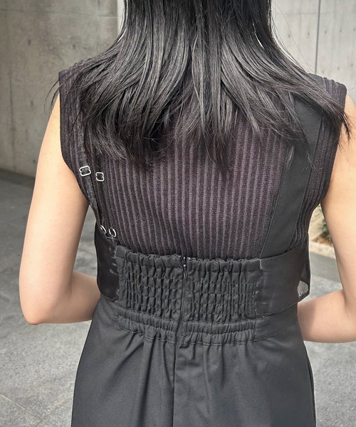 &g'aime（アンジェム）の「【&g'aime】シアー切替ワンピース（ワンピース・レディース・ブラウン/ブラック・FREE）」の11枚目の写真