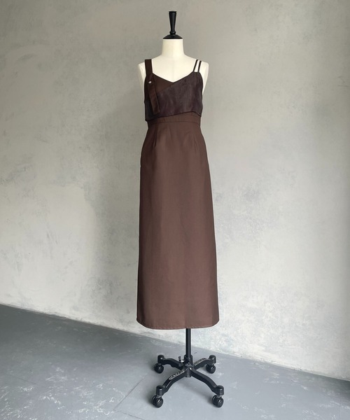 &g'aime（アンジェム）の「【&g'aime】シアー切替ワンピース（ワンピース・レディース・ブラウン/ブラック・FREE）」の22枚目の写真