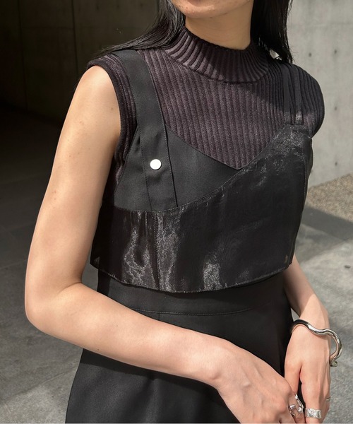 &g'aime（アンジェム）の「【&g'aime】シアー切替ワンピース（ワンピース・レディース・ブラウン/ブラック・FREE）」の10枚目の写真