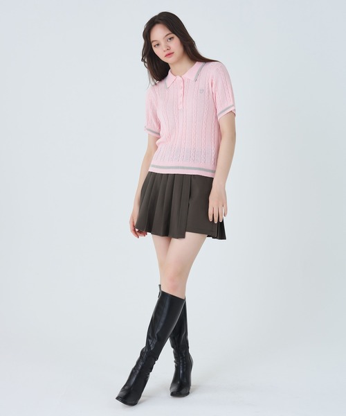TINA:JOJUNティーナジョジュン Tシャツ キャミソール ピンク カーキー TINA:JOJUNティーナジョジュン Tシャツ キャミソール ピンク