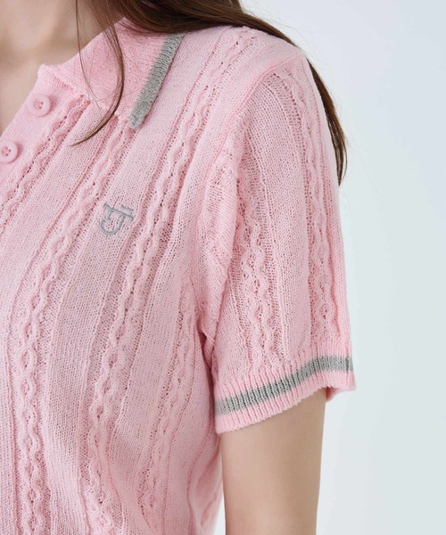 ニット セーター サマー ポロニット TINA：JOJUN レディース TINA：JOJUN ニット セーター サマー ポロニット レディース