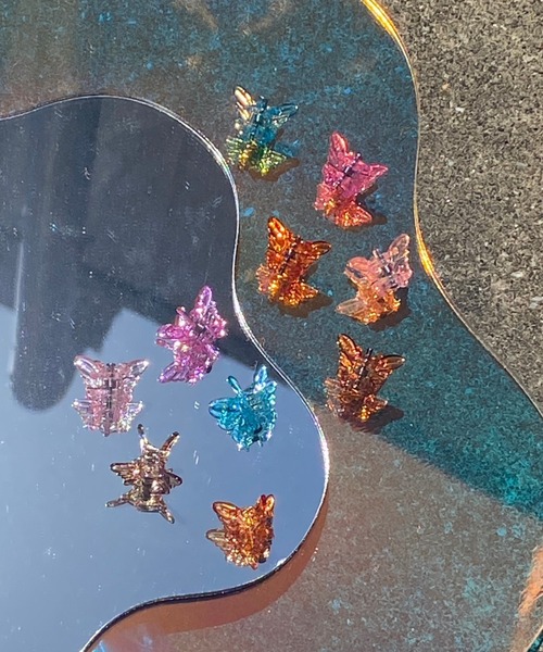 WEGO（ウィゴー）の「WEGO/【10点セット】ラメバタフライクリップ（バレッタ/ヘアクリップ・レディース・その他1/その他2/ブラック系その他・FREE）」の3枚目の写真