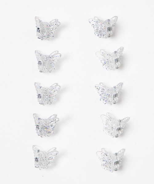 WEGO（ウィゴー）の「WEGO/【10点セット】ラメバタフライクリップ（バレッタ/ヘアクリップ・レディース・その他1/その他2/ブラック系その他・FREE）」の9枚目の写真
