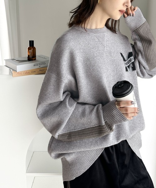 セール】《Javaジャバコラボ》Wジャガードエルボーパッチプルオーバー