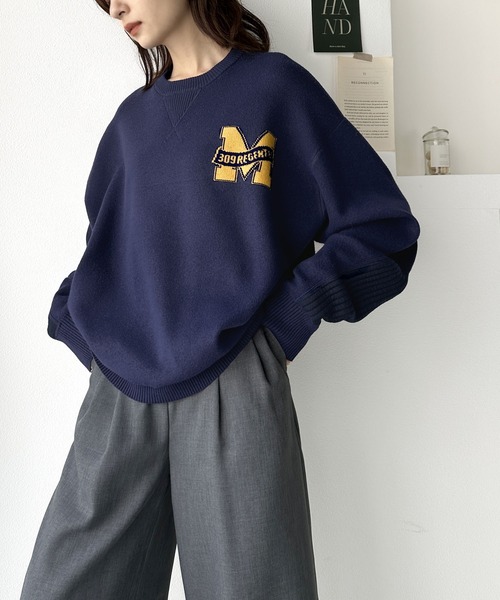 Java(ジャバ)の「《Javaジャバコラボ》Wジャガードエルボーパッチプルオーバー(ニット/セーター・レディース・グレー/ネイビー/グレイッシュベージュ/グリーン・LARGE/MEDIUM/SMALL/X-LARGE)」の22枚目の写真