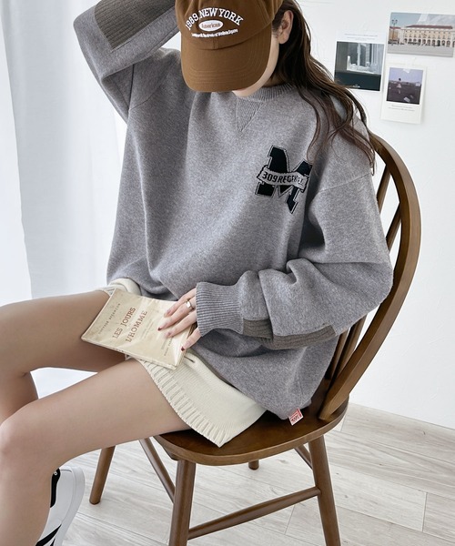 セール】《Javaジャバコラボ》Wジャガードエルボーパッチプルオーバー