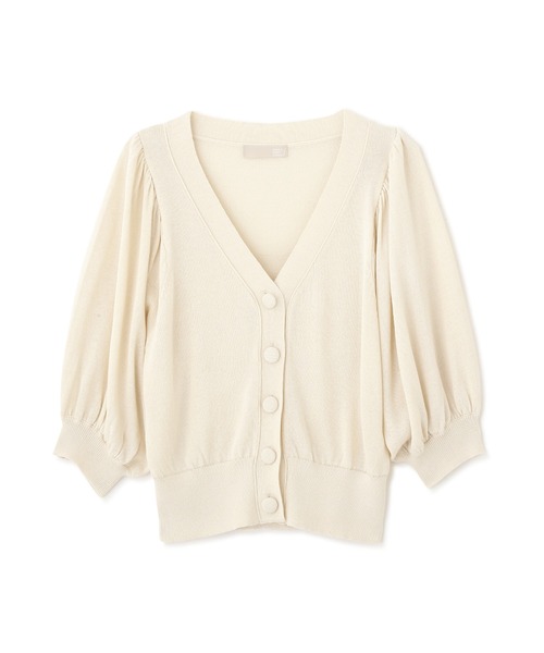 FREE'S MART（フリーズマート）の「◆ボリュームスリーブシアー半袖ショートカーディガン（カーディガン/ボレロ・レディース・ブラック/ホワイト/ライトグリーン/パープル・FREE）」の2枚目の写真