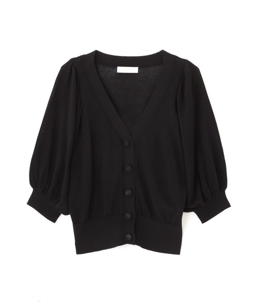 FREE'S MART（フリーズマート）の「◆ボリュームスリーブシアー半袖ショートカーディガン（カーディガン/ボレロ・レディース・ブラック/ホワイト/ライトグリーン/パープル・FREE）」の3枚目の写真