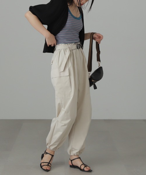 FREE'S MART（フリーズマート）の「◆ボリュームスリーブシアー半袖ショートカーディガン（カーディガン/ボレロ・レディース・ブラック/ホワイト/ライトグリーン/パープル・FREE）」の12枚目の写真