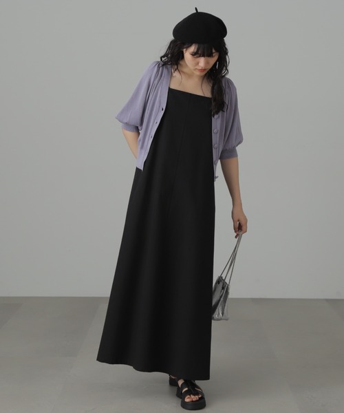 FREE'S MART（フリーズマート）の「◆ボリュームスリーブシアー半袖ショートカーディガン（カーディガン/ボレロ・レディース・ブラック/ホワイト/ライトグリーン/パープル・FREE）」の19枚目の写真