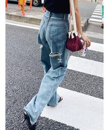 EVRIS | BACKスラッシュワイドデニムパンツ(デニムパンツ)