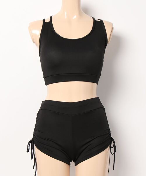 Dita(ディータ)の「メッシュトップス付きビキニ3点セット 水着(水着・レディース・ブラック・M/L)」の4枚目の写真