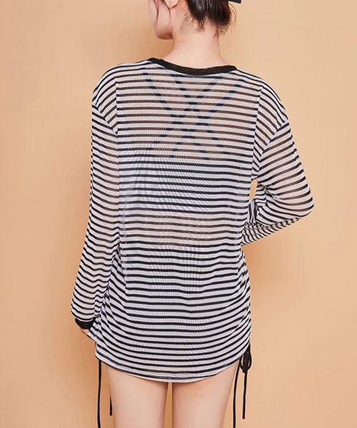 Dita(ディータ)の「メッシュトップス付きビキニ3点セット 水着(水着・レディース・ブラック・M/L)」の7枚目の写真